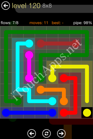 Flow Game 8x8 Mania Pack Level 120 Solution