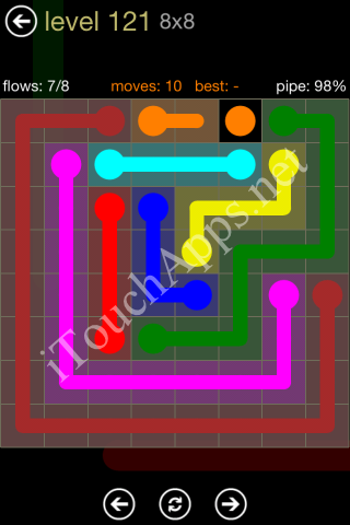 Flow Game 8x8 Mania Pack Level 121 Solution