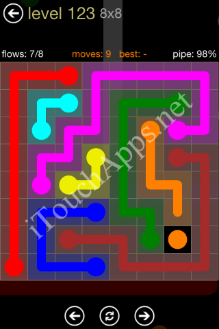 Flow Game 8x8 Mania Pack Level 123 Solution