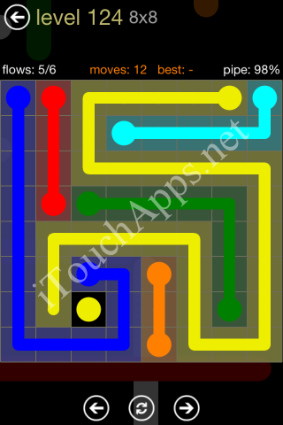 Flow Game 8x8 Mania Pack Level 124 Solution