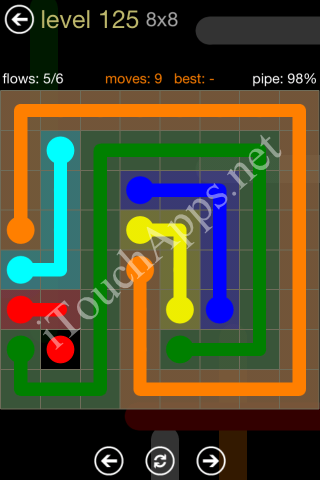 Flow Game 8x8 Mania Pack Level 125 Solution