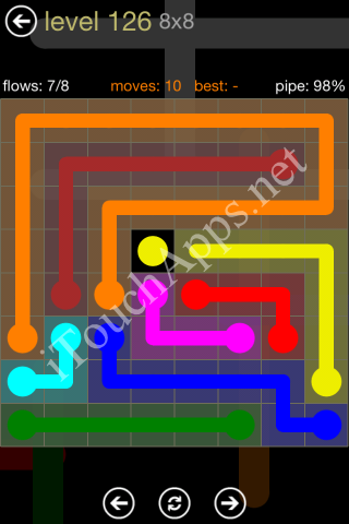 Flow Game 8x8 Mania Pack Level 126 Solution