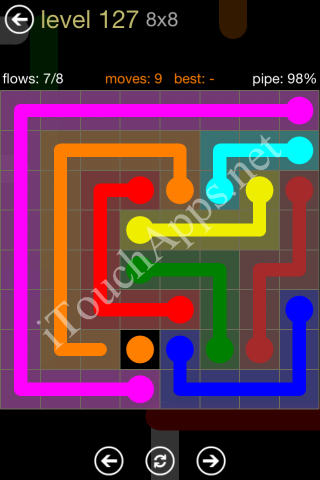 Flow Game 8x8 Mania Pack Level 127 Solution