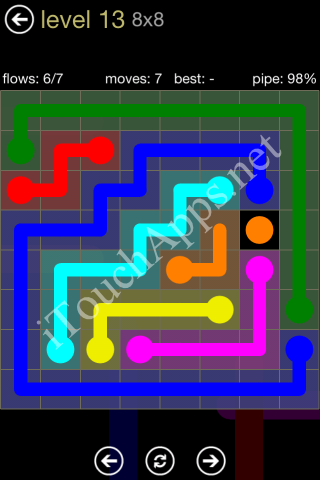 Flow Game 8x8 Mania Pack Level 13 Solution