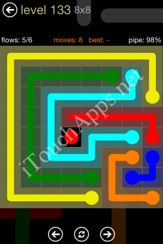 Flow Game 8x8 Mania Pack Level 133 Solution