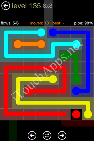 Flow Game 8x8 Mania Pack Level 135 Solution