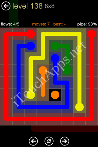 Flow Game 8x8 Mania Pack Level 138 Solution