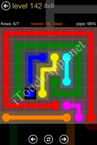 Flow Game 8x8 Mania Pack Level 142 Solution