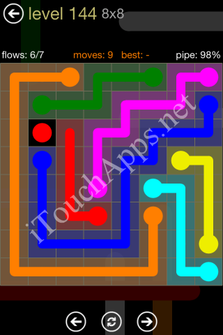 Flow Game 8x8 Mania Pack Level 144 Solution