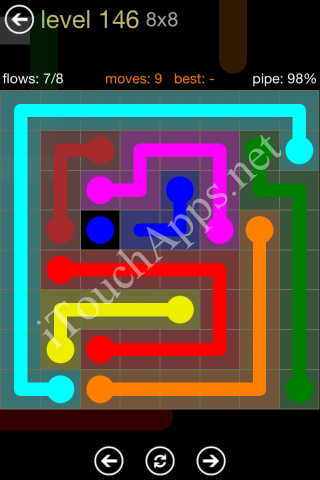 Flow Game 8x8 Mania Pack Level 146 Solution