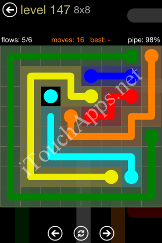 Flow Game 8x8 Mania Pack Level 147 Solution