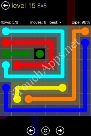 Flow Game 8x8 Mania Pack Level 15 Solution