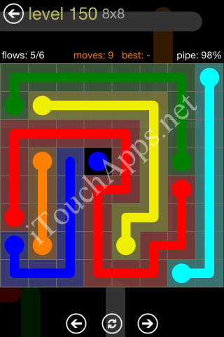 Flow Game 8x8 Mania Pack Level 150 Solution