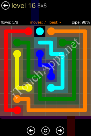 Flow Game 8x8 Mania Pack Level 16 Solution