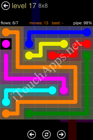 Flow Game 8x8 Mania Pack Level 17 Solution