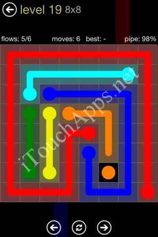 Flow Game 8x8 Mania Pack Level 19 Solution
