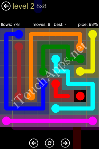 Flow Game 8x8 Mania Pack Level 2 Solution