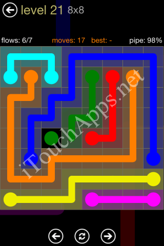 Flow Game 8x8 Mania Pack Level 21 Solution