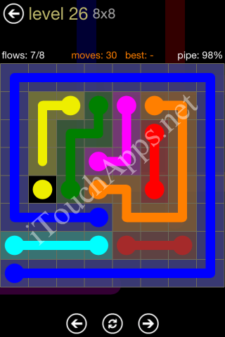 Flow Game 8x8 Mania Pack Level 26 Solution