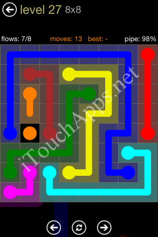 Flow Game 8x8 Mania Pack Level 27 Solution