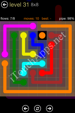 Flow Game 8x8 Mania Pack Level 31 Solution