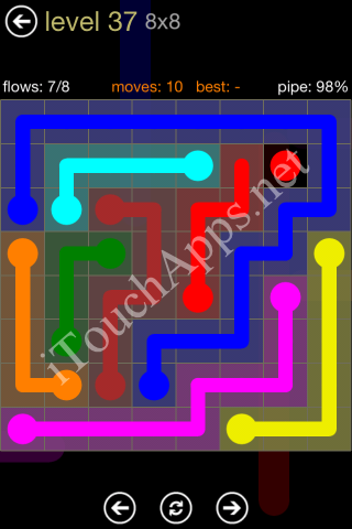 Flow Game 8x8 Mania Pack Level 37 Solution