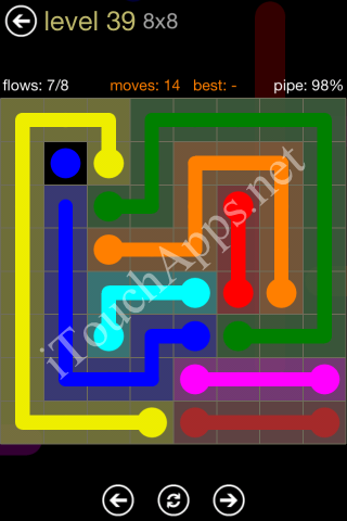 Flow Game 8x8 Mania Pack Level 39 Solution