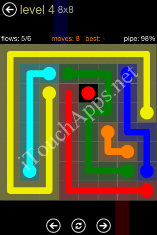 Flow Game 8x8 Mania Pack Level 4 Solution