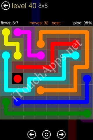 Flow Game 8x8 Mania Pack Level 40 Solution