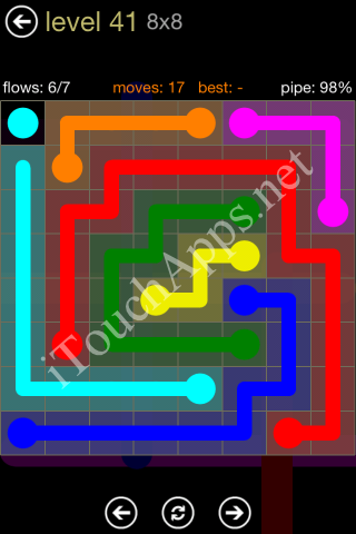 Flow Game 8x8 Mania Pack Level 41 Solution