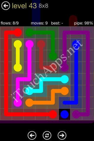 Flow Game 8x8 Mania Pack Level 43 Solution