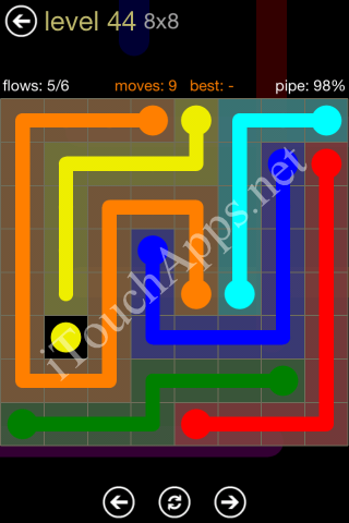 Flow Game 8x8 Mania Pack Level 44 Solution