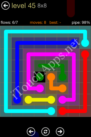 Flow Game 8x8 Mania Pack Level 45 Solution