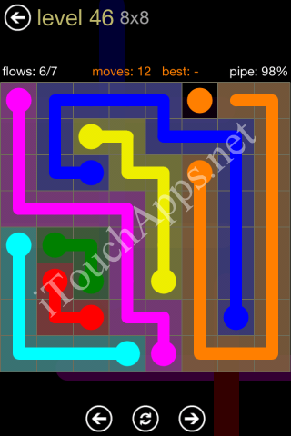 Flow Game 8x8 Mania Pack Level 46 Solution