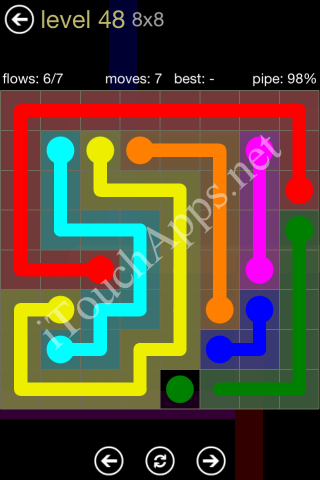 Flow Game 8x8 Mania Pack Level 48 Solution