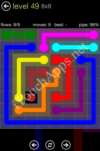 Flow Game 8x8 Mania Pack Level 49 Solution