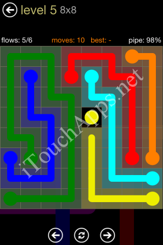 Flow Game 8x8 Mania Pack Level 5 Solution