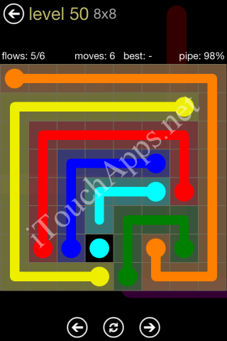 Flow Game 8x8 Mania Pack Level 50 Solution
