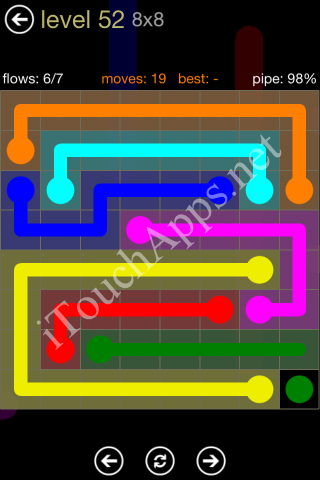 Flow Game 8x8 Mania Pack Level 52 Solution