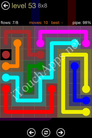 Flow Game 8x8 Mania Pack Level 53 Solution