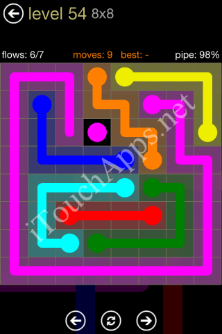 Flow Game 8x8 Mania Pack Level 54 Solution