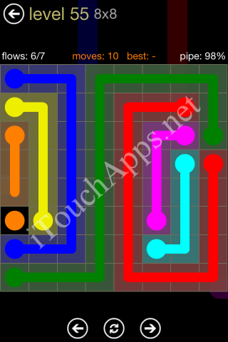 Flow Game 8x8 Mania Pack Level 55 Solution