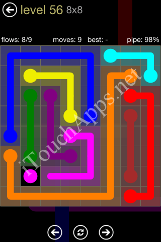 Flow Game 8x8 Mania Pack Level 56 Solution