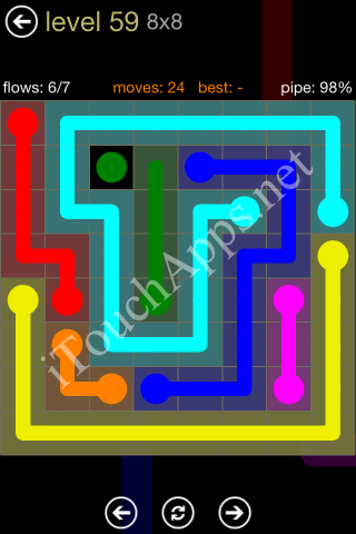 Flow Game 8x8 Mania Pack Level 59 Solution