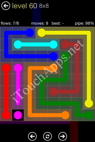 Flow Game 8x8 Mania Pack Level 60 Solution