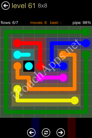 Flow Game 8x8 Mania Pack Level 61 Solution