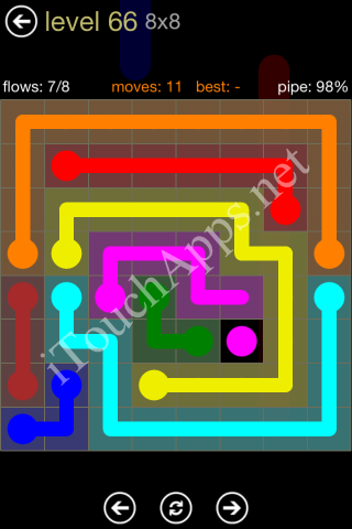 Flow Game 8x8 Mania Pack Level 66 Solution