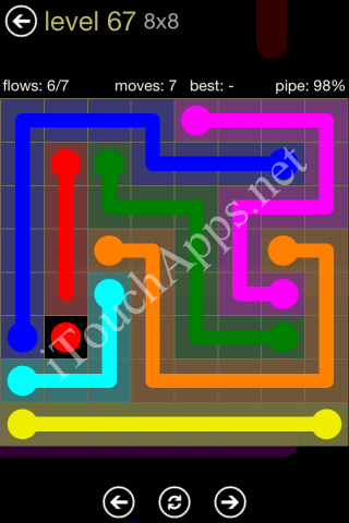 Flow Game 8x8 Mania Pack Level 67 Solution