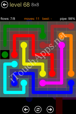 Flow Game 8x8 Mania Pack Level 68 Solution