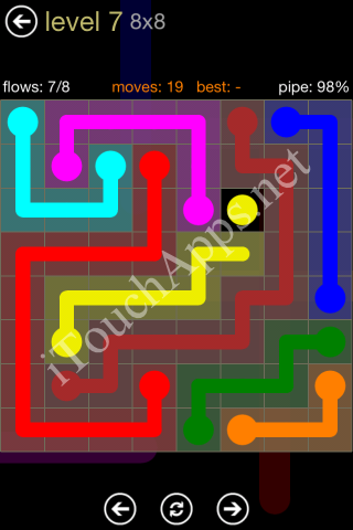 Flow Game 8x8 Mania Pack Level 7 Solution